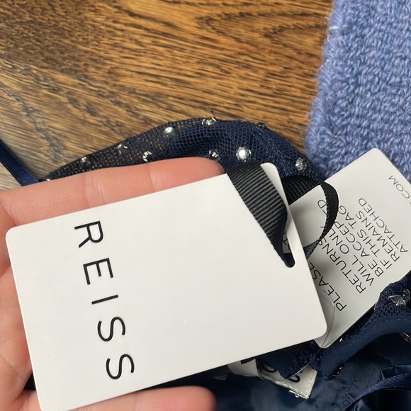 NWT Reiss Mari Sequin Skater Dress Size 0 - Picture 7 of 7